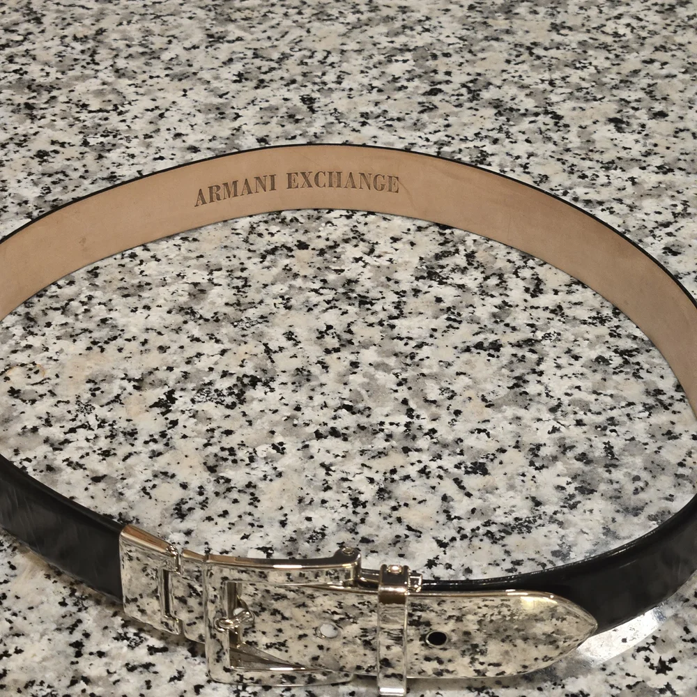 Armani Exchange | Italian Leather Belt with Adjustable Clamp Buckle